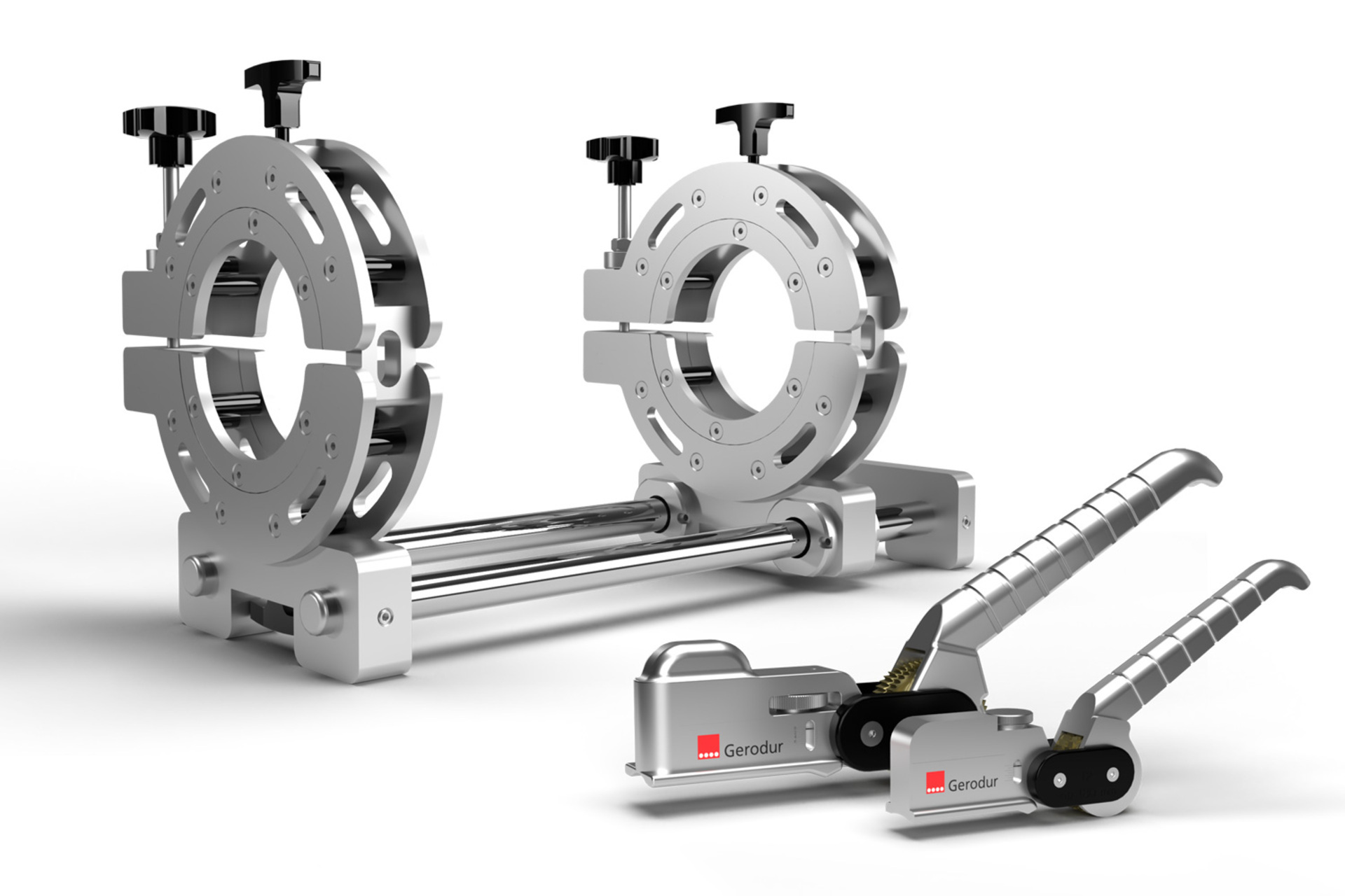 3D Visualisierung GEROtool Werkzeuge Peeler und Runddrückvorrichtung