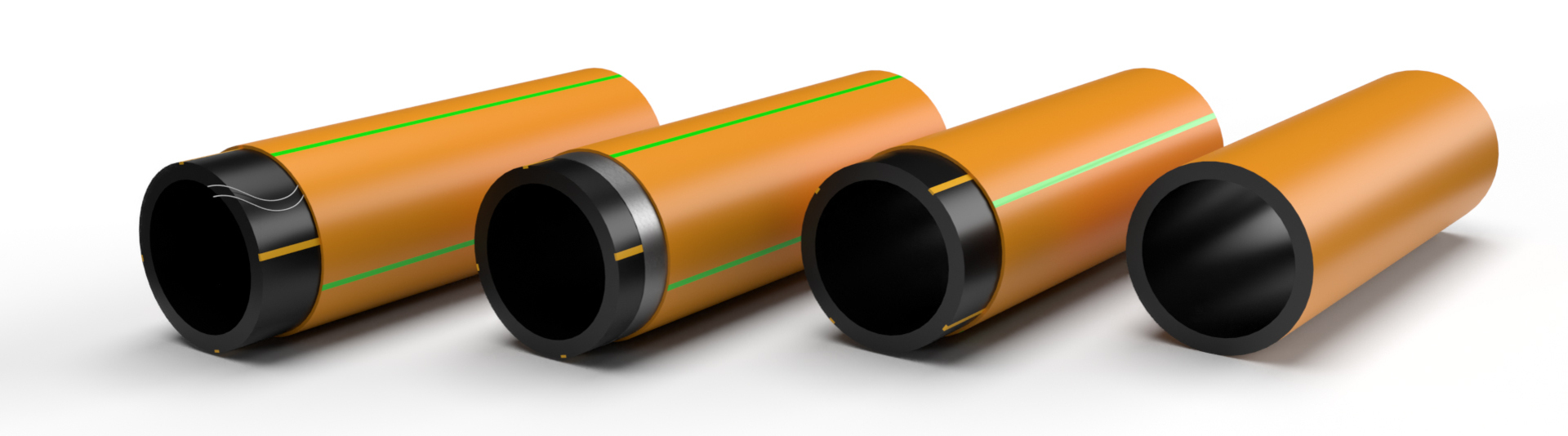 Gerodur Computergrafik Gas Rohre auch geeignet für Wasserstofftransport