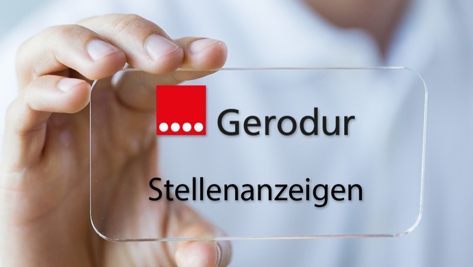 Schild mit Gerodur Logo
