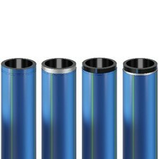 Gerodur GEROfit® REX pro Rohr permeationsdichtes Trinkwasserdruckrohr mit vorperforierten Schutzmantelenden