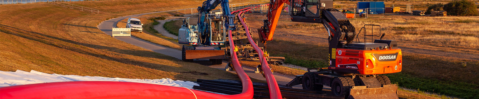 Gerodur LHT E-POWER Schutzmantelrohre für Stromtrassen auf Norderney