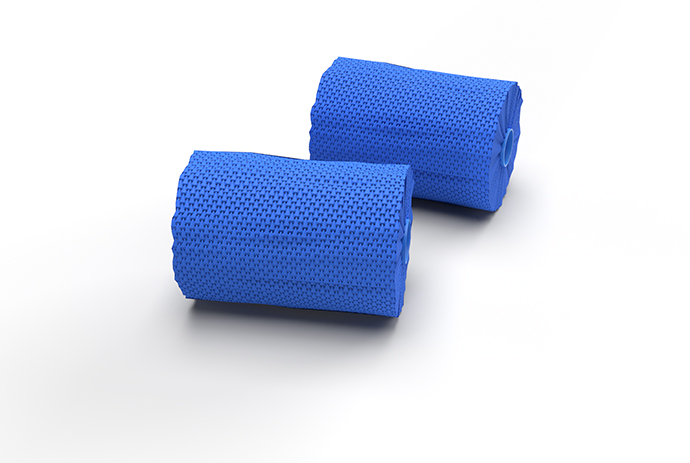 Gerodur GEROfit® blue fabric tape, for mechanical protection of the stripped weld seam area of GEROfit® REX and GEROfit® NEXUS pressure pipe systems.