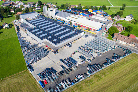 Gerodur factory aerial view Benken Switzerland