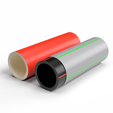 Gerodur LHT® INDUSTRY Computergrafik - Druckrohre für industrielle Anwendungen, Betriebstemperaturen von -40°C bis +95°C.