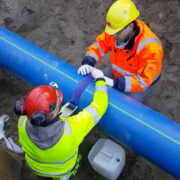 GEROfit® REX diffusionsdichtes Trinkwasserdruckrohr Heizelementstumpfschweißung Schutz der Schweißnaht 