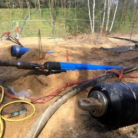 GEROfit® R Schutzmantelrohr Trinkwasserdruckrohr Spülbohren (HDD) Ziehkopf Startgrube