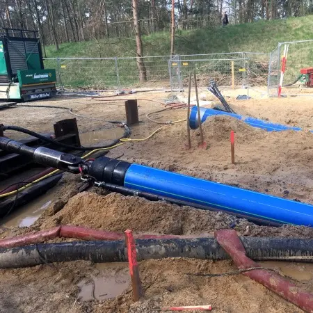 GEROfit® R - Schutzmantelrohr Trinkwasserdruckrohr Spülbohren (HDD) Ziehkopf Zugkopf Startgrube