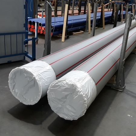 GEROtec ANERGIE - PE100-RC Druckrohr LowEX Audi IN-Campus Rohrendenverschluss