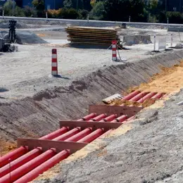 LHT® E-Power Kabelschutzrohr BASF Ludwigshafen Trassenverlegung Abstandhalter spacer