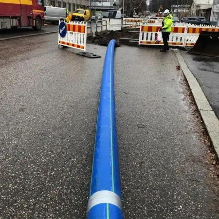 GEROfit® REX Barrier Pipe Trinkwasserleitung Diffusionssperrschicht Wohnquartier Helsinki nachumhüllte Stumpfschweißnaht