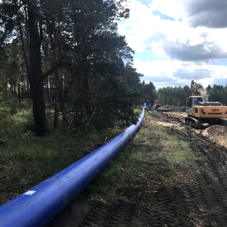 RCprotect® - PE100-RC Druckrohr Wasserwerk Boxberg geschweißter Rohrstrang