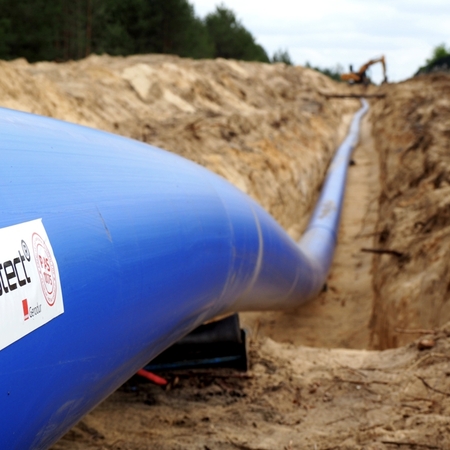 RCprotect® - PE100-RC Druckrohr Wasserleitung im offenen Graben geschweißter Rohrstrang flexibel