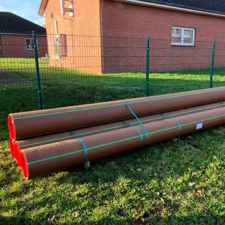 RCprotect® Abwasserdruckrohr Rohrstapel Offene Verlegung im Graben ohne Sandbettung Klärwerk Marschacht