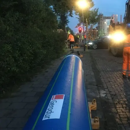 GEROfit® REX Barrier pipe Trinkwasserleitung Permeationssperre Spülbohren Rohreinzug zeitsparende Nachtverlegung Groningen