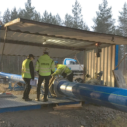 GEROfit® R Schutzmantelrohr Kotka Finnland Spiegelschweißung ohne Mantelrückschnitt Schweißcontainer