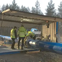 GEROfit® R Schutzmantelrohr Kotka Finnland Spiegelschweißung ohne Mantelrückschnitt Schweißcontainer