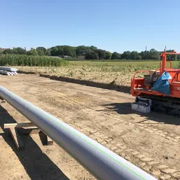 GEROfit® REX Barrier pipe Abwasserrohr INEOS Phenol Rollenbock Diffusionssperrschicht Schutzmantel