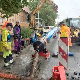 GEROfit® NEXUS Ortbares Schutzmantelrohr Ziehkopf Spülbohren HDD zeitsparende Verlegung