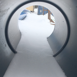 GEROfit® R  Schutzmantelrohr Verlegung bei niedrigen Temperaturen PE100-RC Schnee