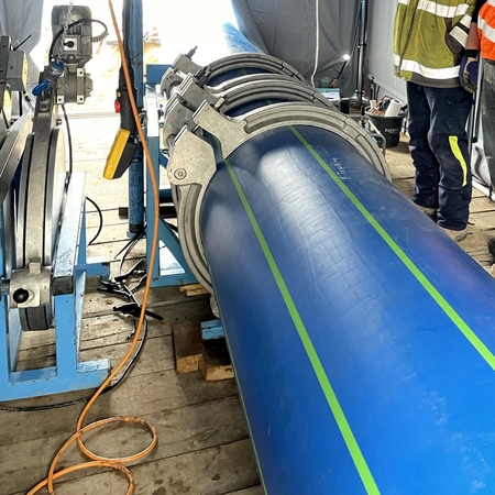 GEROfit® REX - Barrier pipe diffusionsdicht Heizelementstumpfschweißung in Schweißeinhausung