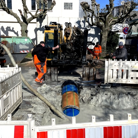 GEROfit® REX - Barrier pipe permeationsdicht Spülbohren HDD Rohreinzug Bohrgerät Startgrube