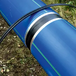  GEROfit® REX Barrier pipe Permeationsdichte Wasserleitung Porvoo Schweißnaht Nachumhüllung entfernte Schweißwulst