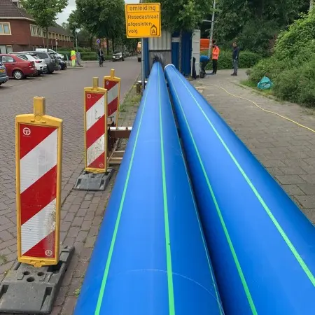GEROfit® REX Barrier pipe Permeationsdichtes Trinkwasserrohr mit Schutzmantel Emskanal Groningen
