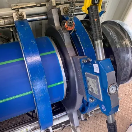 GEROfit® REX Barrier pipe diffusionsdichtes Trinkwasserdruckrohr Emskanal Groningen Heizelementstumpfschweißen 