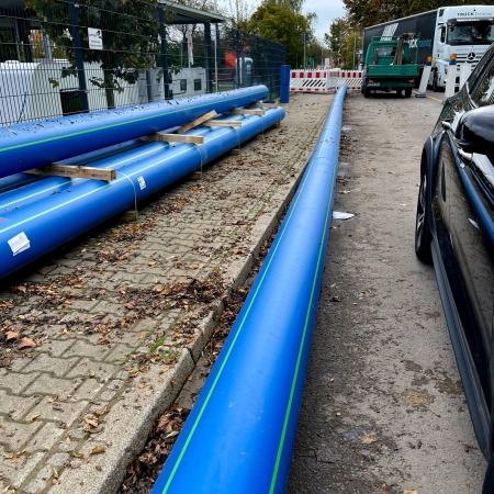 GEROfit® REX Barrier Pipe Trinkwasserrohr Spülbohrung HDD Stadtwerke Radolfzell WAA Böhringen