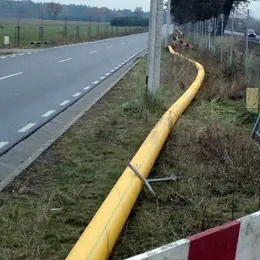 GEROfit® R Schutzmantelrohr Gasversorgung Radom (Polen) Relining Spiegelschweißung ohne Mantelrückschnitt