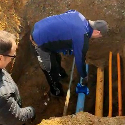 GEROfit® REX Neubaugebiet "Am Schwanberg" Rödelsee Wasserversorgungsanlage Sulzfeld GEROfit® REX Anbohrarmatur für permeationsdichte Hausanschlüsse Anschlusstraining