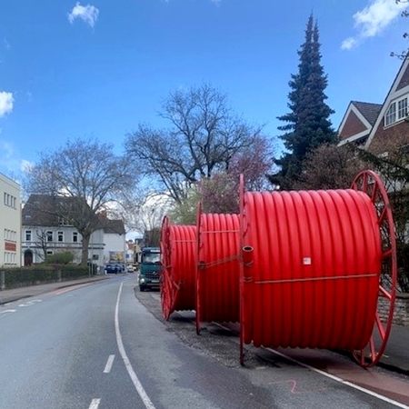 LHT® E-Power Temperaturstabiles Kabelschutzrohr auf Trommel gewickelt für Hoch- und Höchstspannungsleitungen