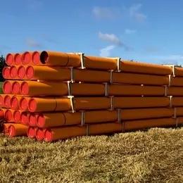 RCprotect® PE100-RC Druckrohr Biogasleitung Alternative Verlegeart Fräsen Rohrstapel
