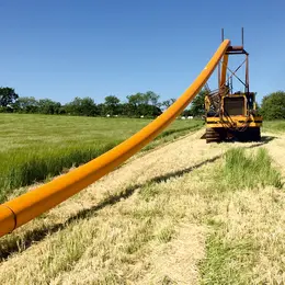 RCprotect® PE100-RC Druckrohr Biogasleitung im Fräsverfahren Grabenfräse