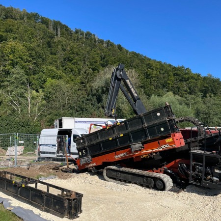 E-POWER® Kabelschutzrohr LHT® Solarpark Otterzhofen bei Riedenburg Dükerung Main-Donau-Kanal Spülbohren Bohrgerät
