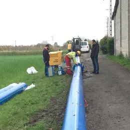 GEROfit® NEXUS Polyethylenrohr mit Ortungsdrahtsystem Blendecques (Frankreich)