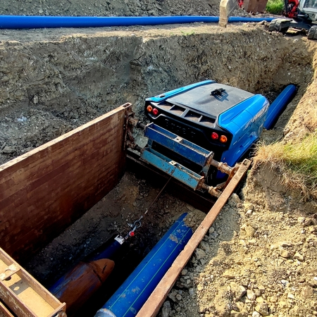 GEROfit® R Schutzmanteltrinkwasserrohr Polyethylen Relining Rohreinzug Verbau Sanierung Haupttransportleitung TWL Wickerstedt