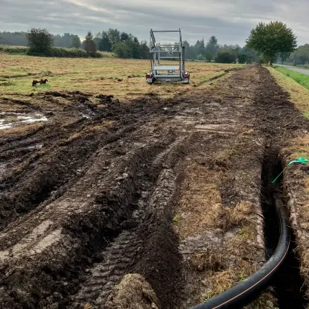 RCprotect® Abwasserdruckrohr Fräsververahren Marcardsmoor - Wiesmoor Ringbundanhänger Abwicklung