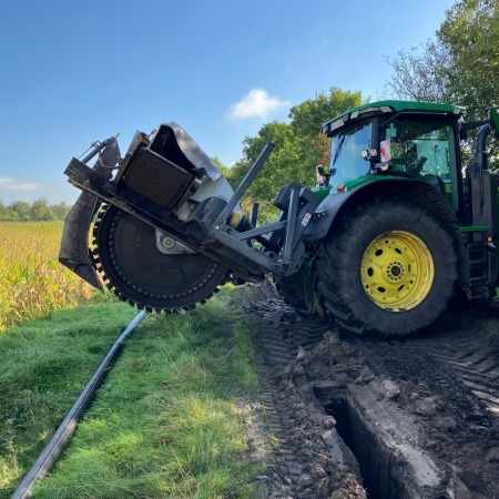 RCprotect® Abwasserdruckrohr Ostfriesland Marcardsmoor - Wiesmoor Fräsmaschine Fräsgraben
