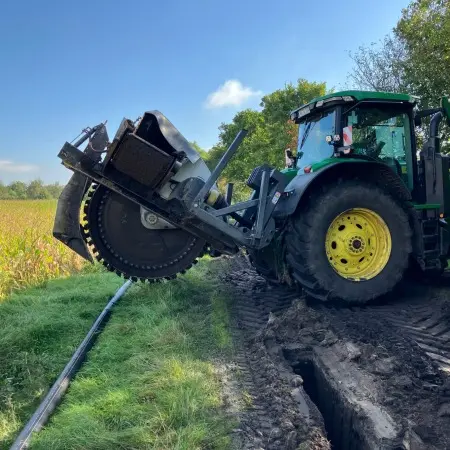 RCprotect® Abwasserdruckrohr Ostfriesland Marcardsmoor - Wiesmoor Fräsmaschine Fräsgraben
